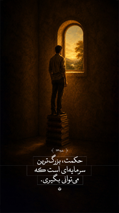 حکمت، بزرگ‌ترین سرمایه‌ای است که می‌توانی بگیری
