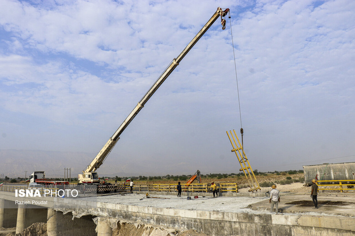 آخرین مراحل بازسازی پل‌های آسیب دیده هرمزگان در جنگ با آمریکا