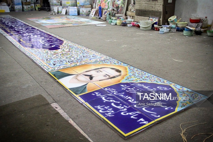 کاشی هفت رنگ مکتب شیراز