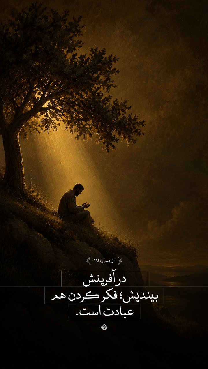 در آفرینش بیندیش؛ فکر کردن هم عبادت است