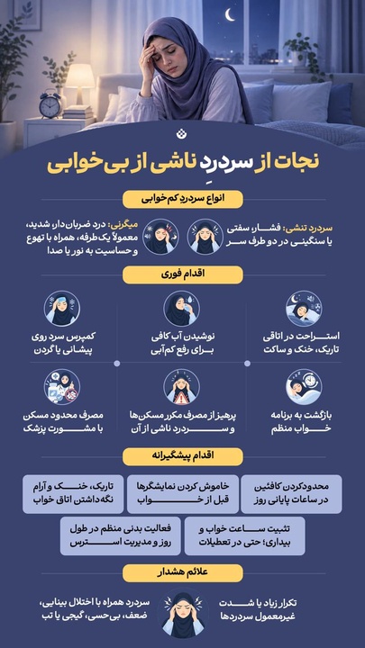 نجات از سردرد ناشی از بی‌خوابی