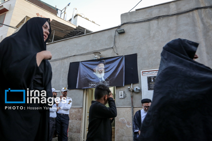 مراسم وداع با پیکر آیت‌الله «شبیری زنجانی»