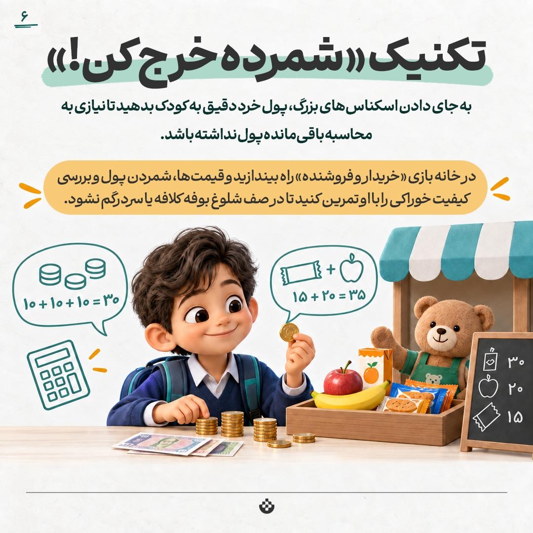 مدیریت پول ‌توجیبی بچه‌ها در مدرسه