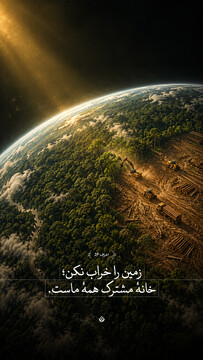 زمین را خراب نکن؛ خانۀ مشترک همۀ ماست