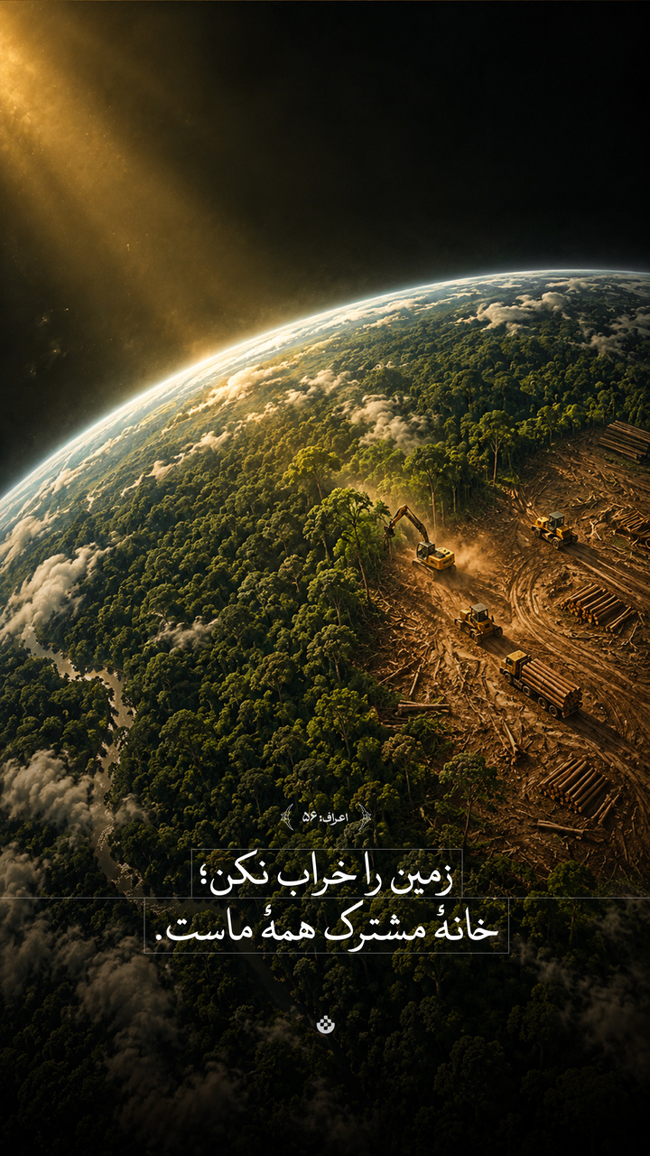 زمین را خراب نکن؛ خانۀ مشترک همۀ ماست
