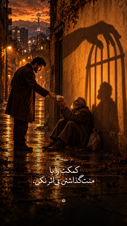 کمکت را با منت‌گذاشتن بی‌اثر نکن