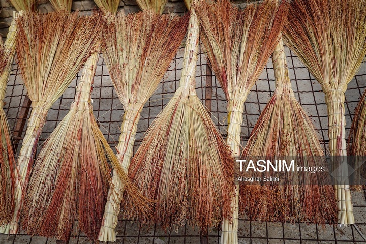 جاروبافی سنتی در روستای ملا حسن - خراسان شمالی