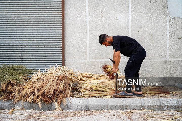 جاروبافی سنتی در روستای ملا حسن - خراسان شمالی