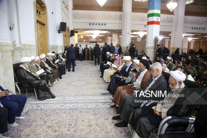گرامیداشت آیت الله شبیری زنجانی در حرم حضرت معصومه سلام الله علیها