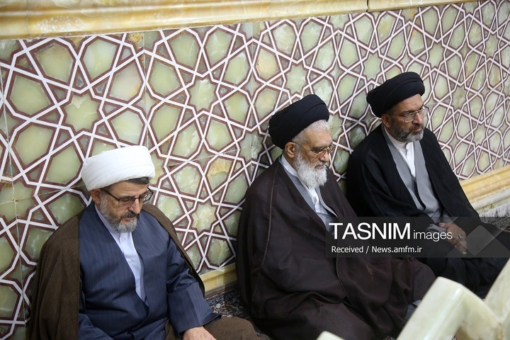 گرامیداشت آیت الله شبیری زنجانی در حرم حضرت معصومه سلام الله علیها