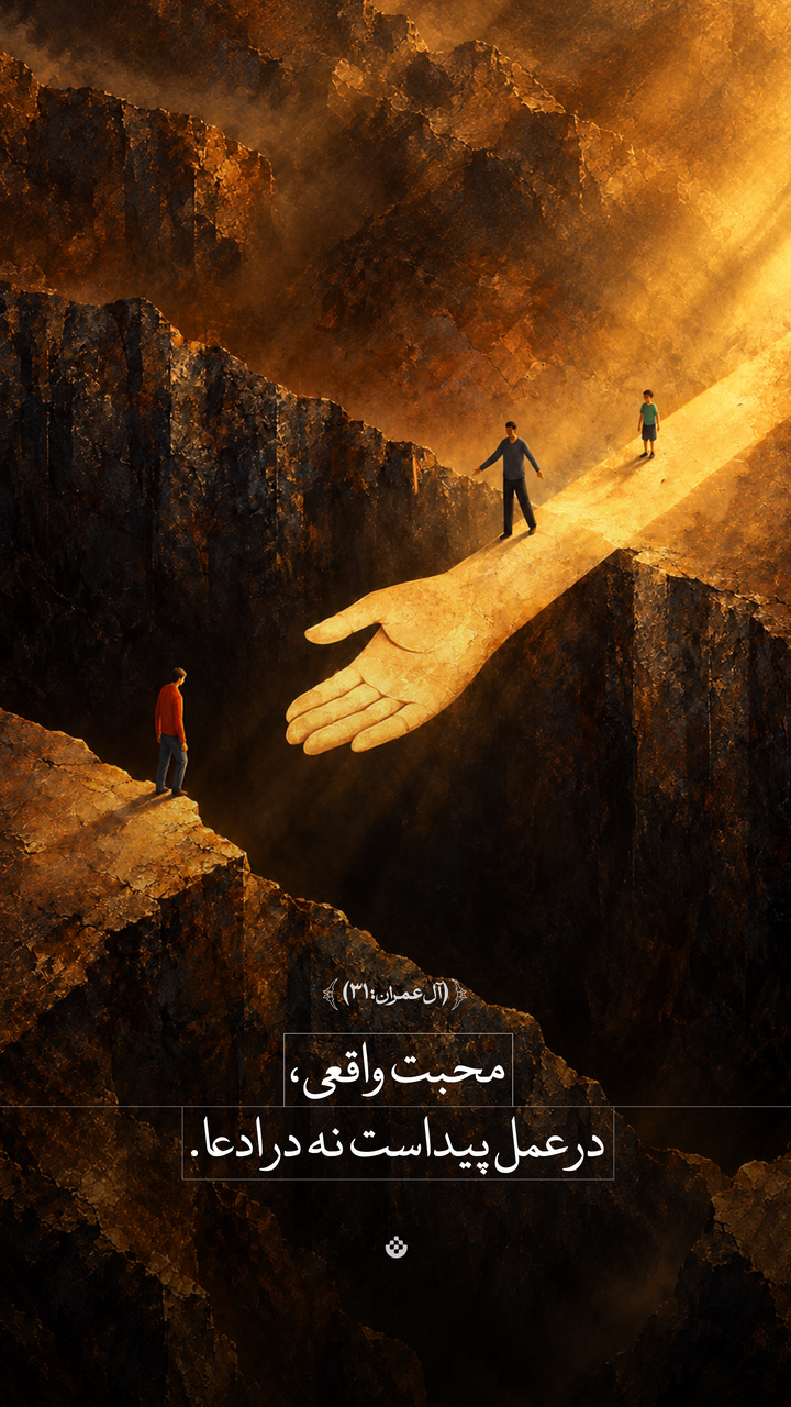 محبت واقعی در عمل پیداست نه در ادعا