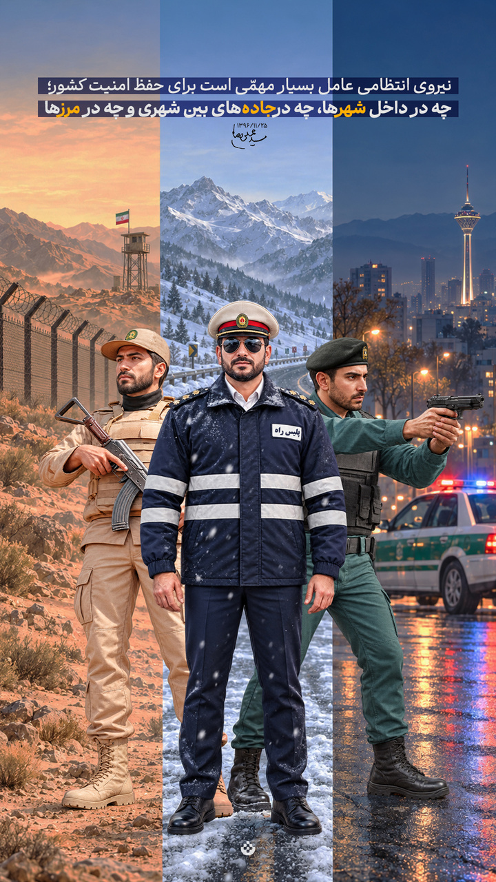 نیروی انتظامی عامل حفظ امنیت کشور