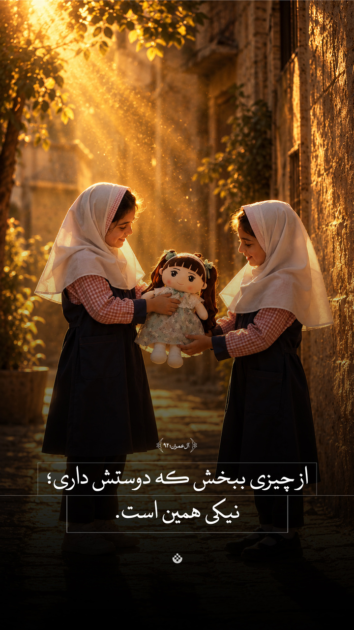 از چیزی ببخش که دوستش داری؛ نیکی همین است