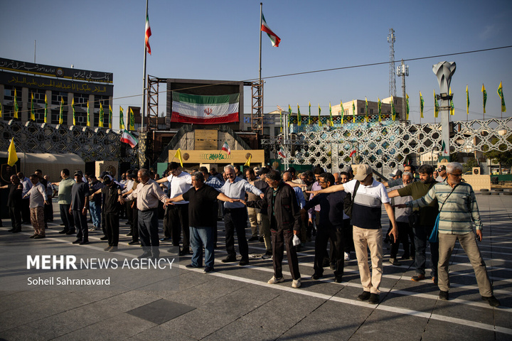 آموزش جان‌فدایان در میدان امام حسین علیه السلام