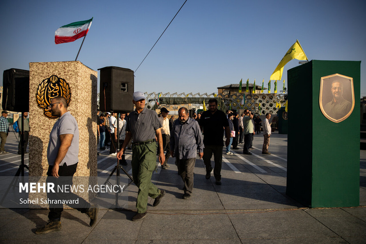آموزش جان‌فدایان در میدان امام حسین علیه السلام