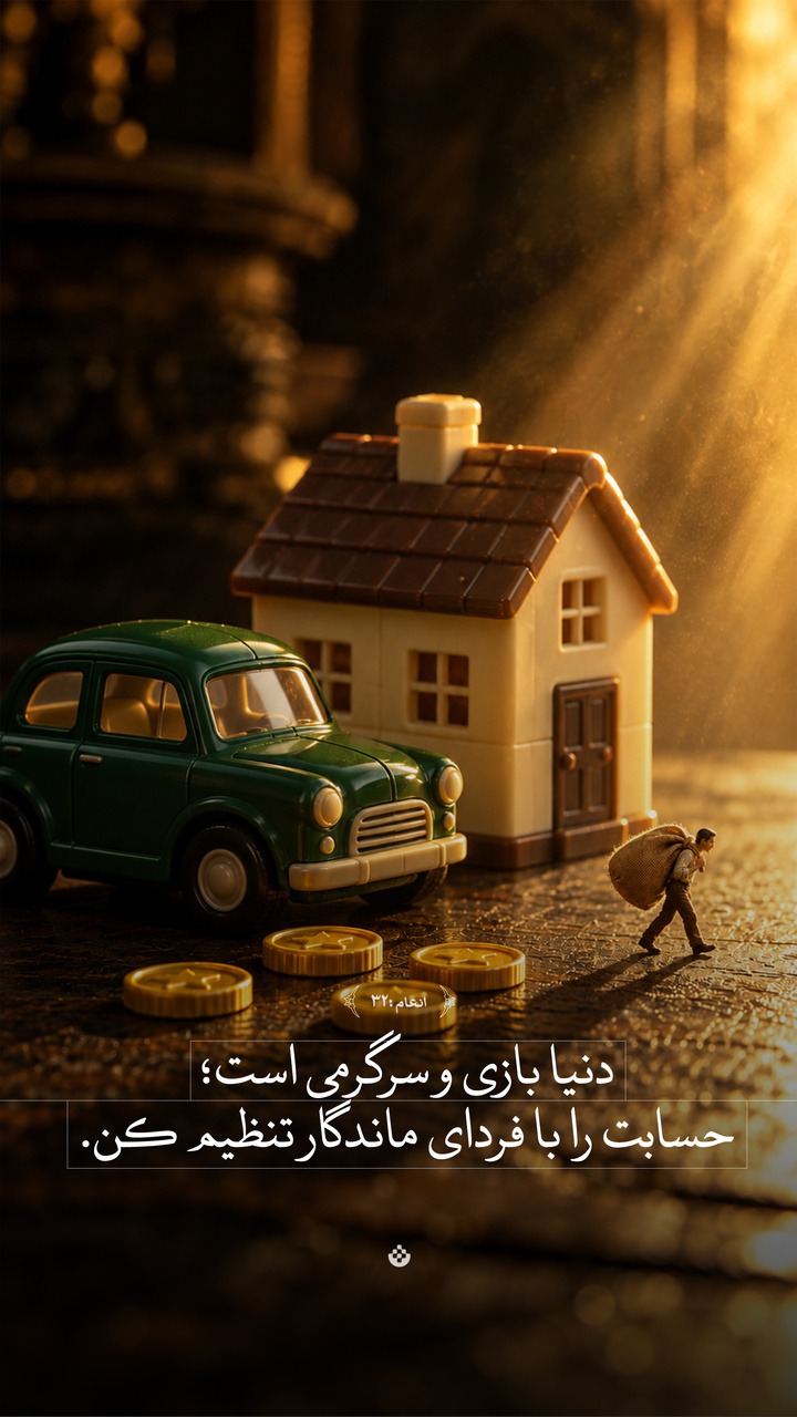 دنیا بازی و سرگرمی است؛ حسابت را با فردای ماندگار تنظیم کن