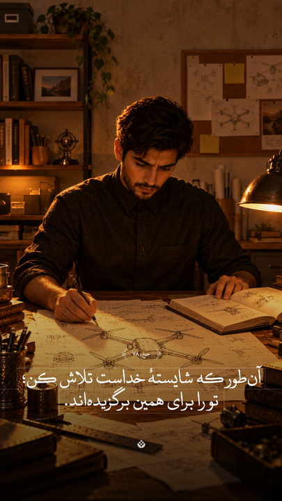 آن‌طور که شایستۀ خداست تلاش کن؛ تو را برای همین برگزیده‌اند