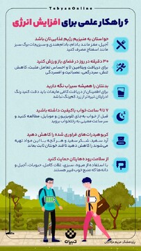 ۶ راهکار علمی برای افزایش انرژی