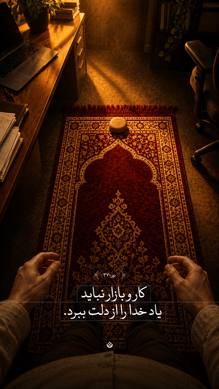 کار و بازار نباید یاد خدا را از دلت ببرد