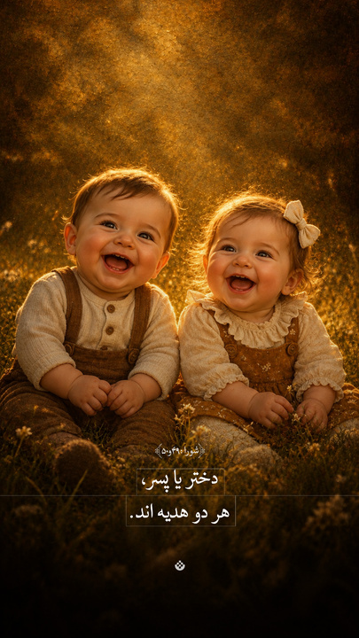 دختر یا پسر هر دو هدیه‌اند...