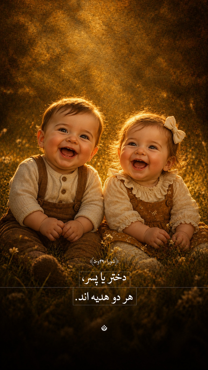 دختر یا پسر هر دو هدیه‌اند...