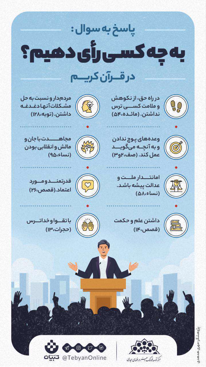  به چه کسی رأی دهیم؟ اینفوگرافیک
