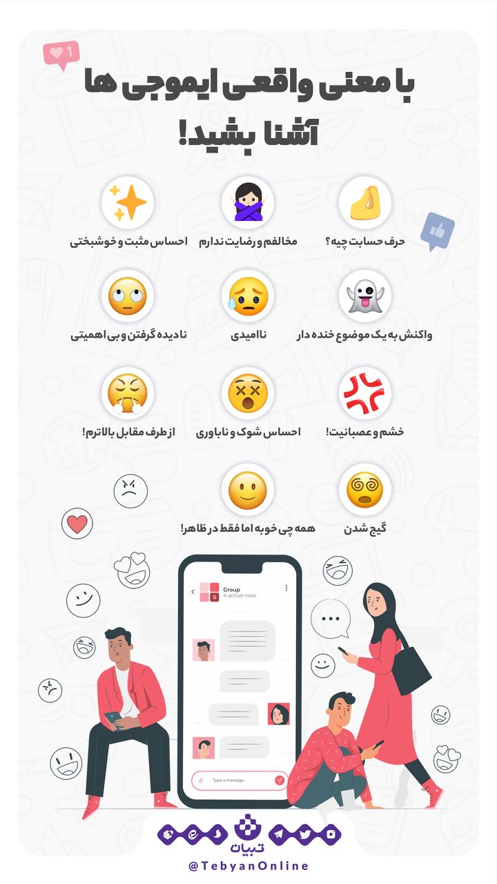 با معنی واقعی ایموجی‌ها آشنا بشید!