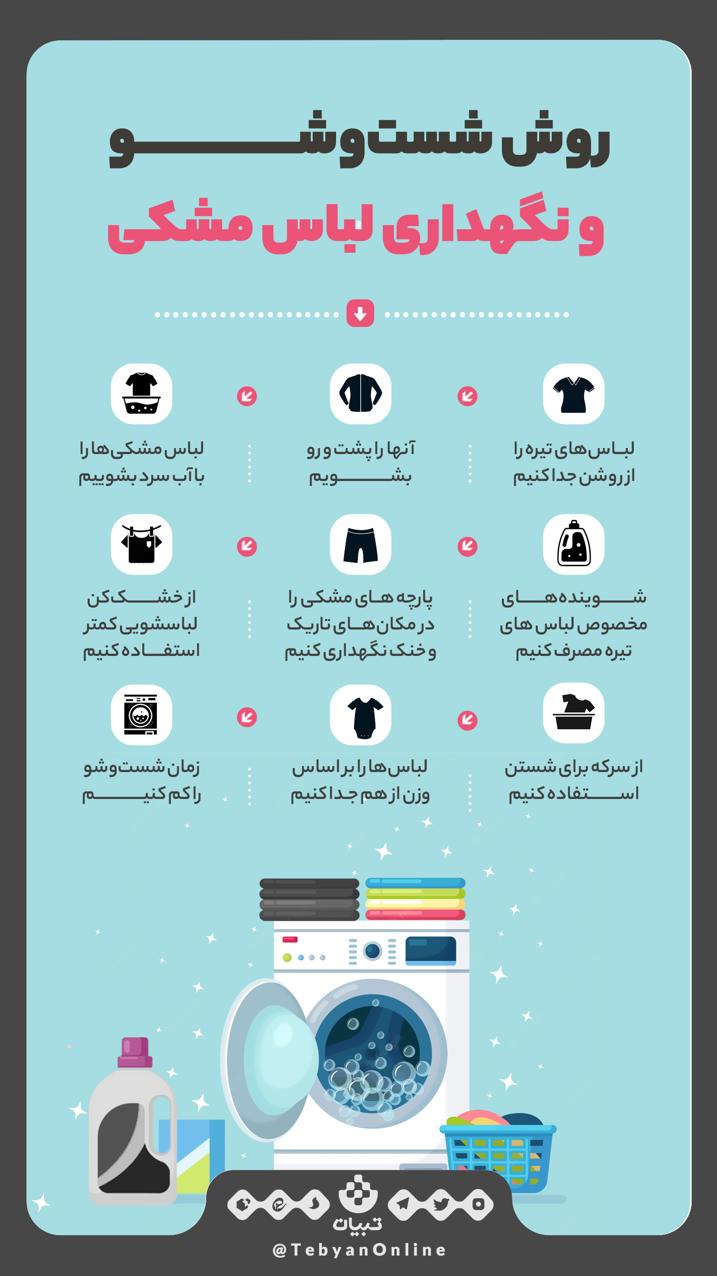 روش شست و شوی نگهداری لباس مشکی