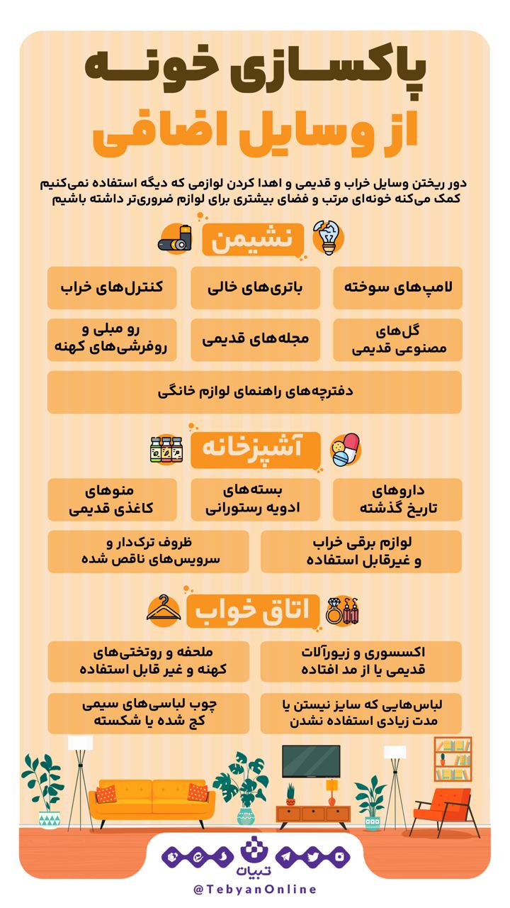 پاکسازی خونه از وسایل اضافی