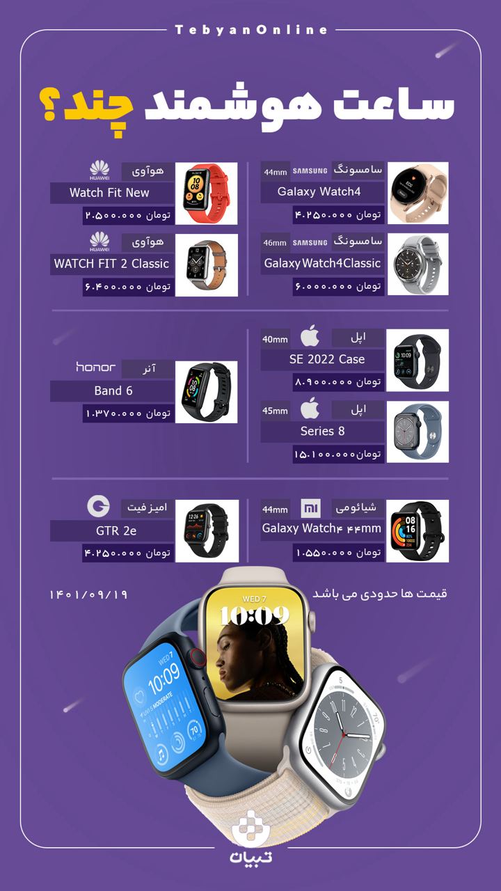 ساعت هوشمند چند؟