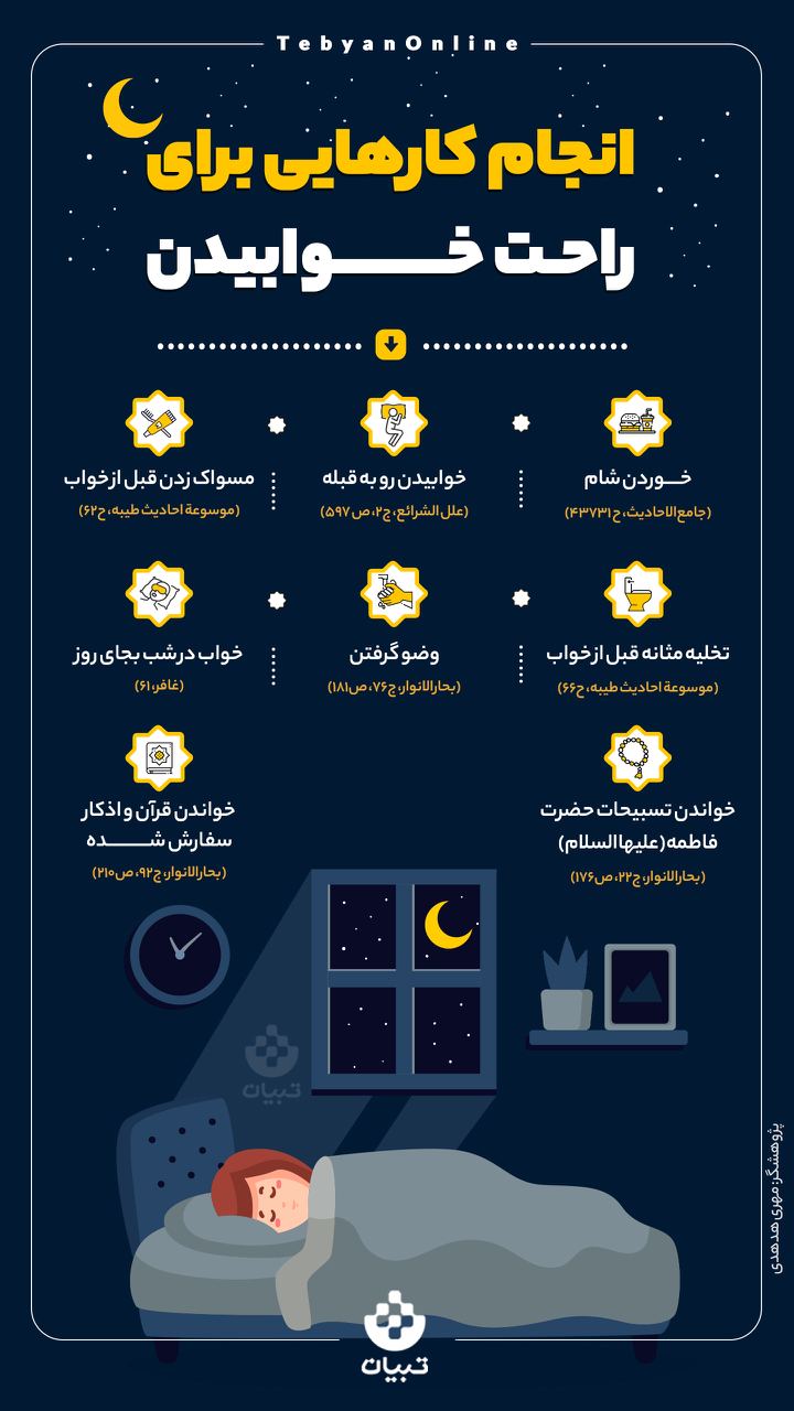 انجام کارهایی برای راحت خوابیدن