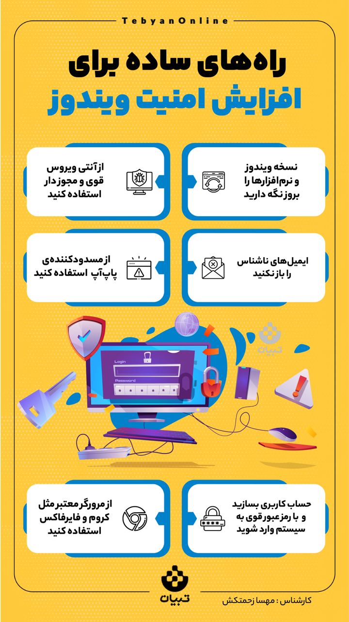 راهکار ساده برای بالا بردن امنیت ویندوز