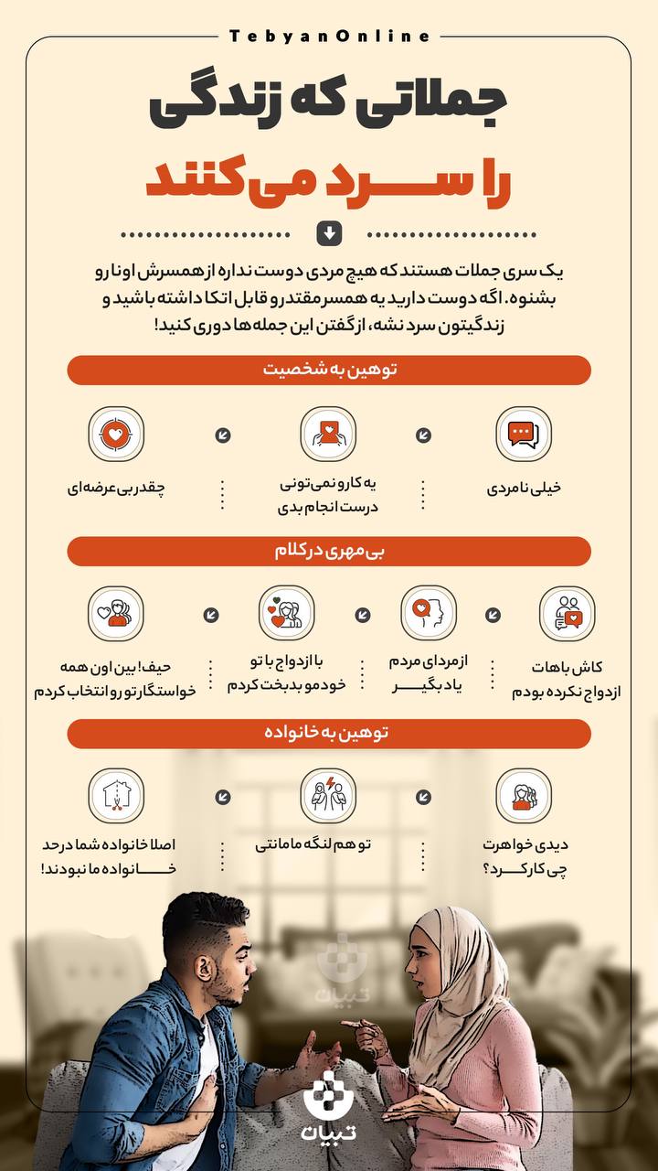 جملاتی که زندگی را سرد می‌کند