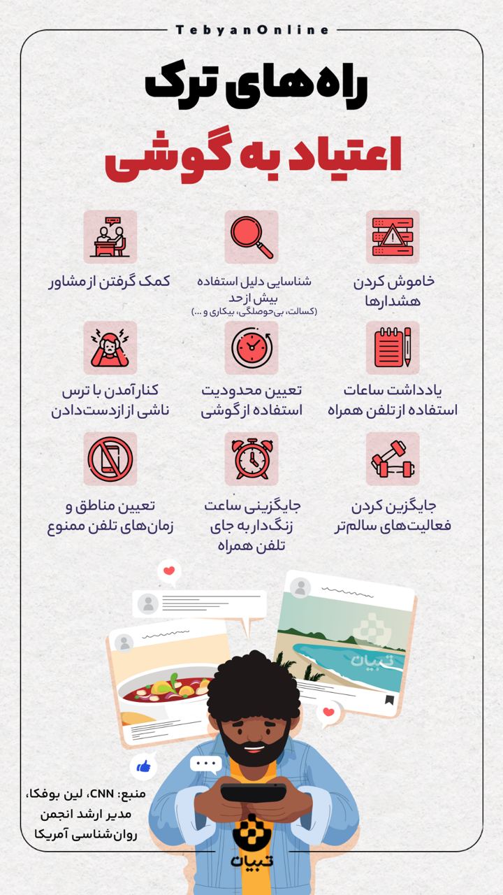 راه‌های ترک اعتیاد به گوشی