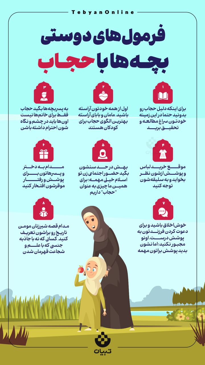 فرمول‌های دوستی بچه‌ها با حجاب