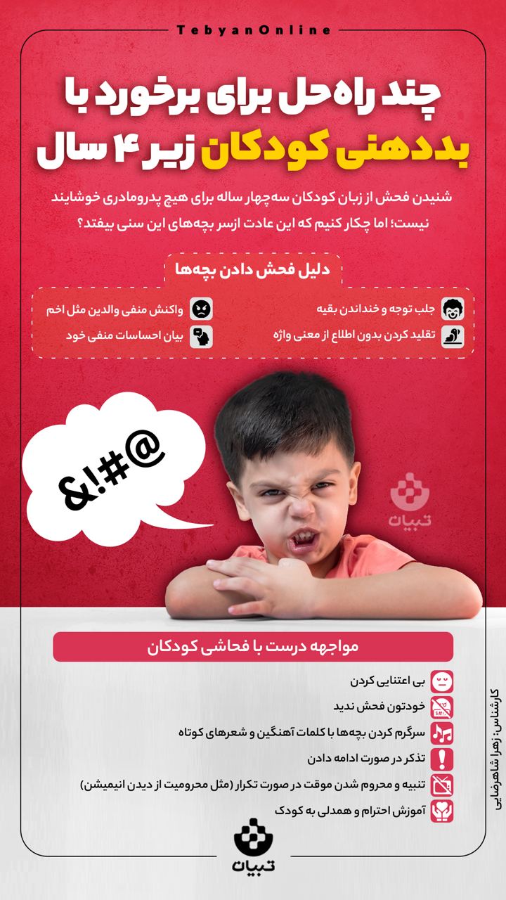 چند راه حل برای برخورد با بدهنی کودکان زیر 4 سال