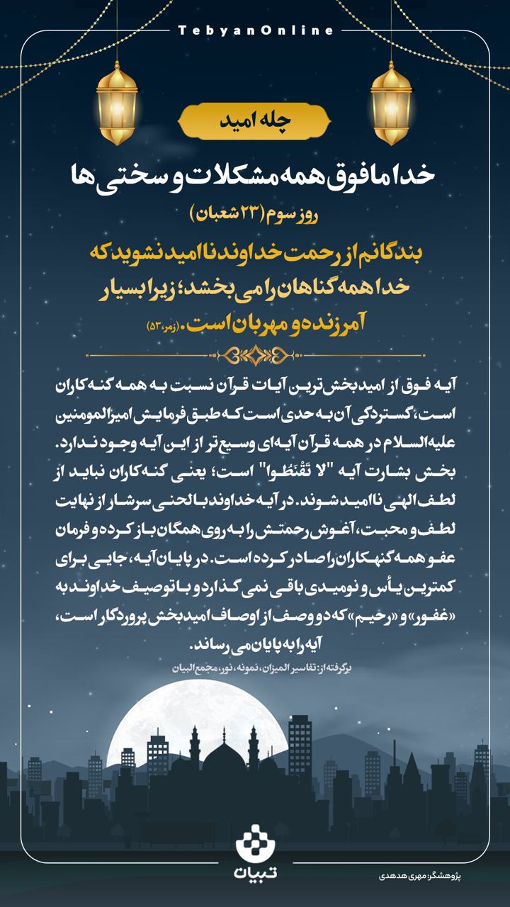 خدا مافوق همه مشکلات و سختی ها