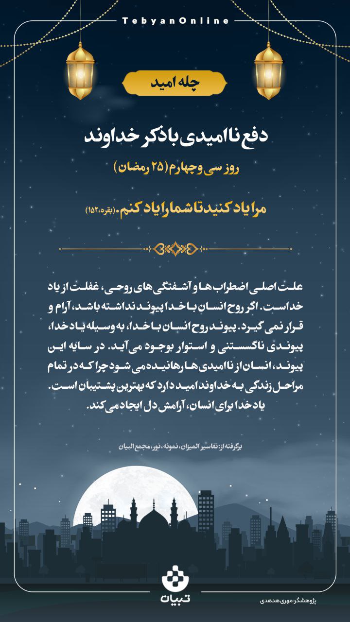 دفع ناامیدی با ذکر خداوند