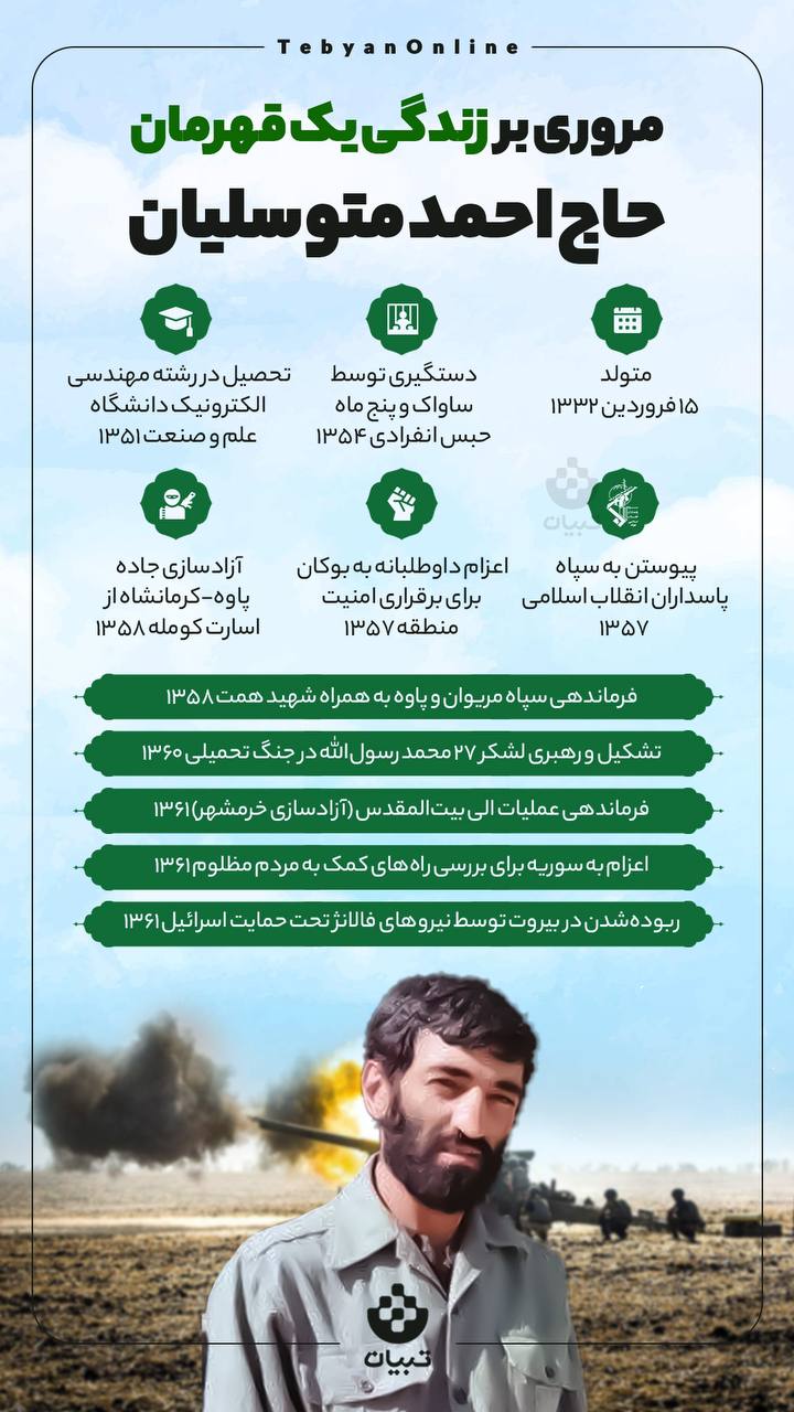 مروری بر زندگی یک قهرمان ؛ حاج احمد متوسلیان