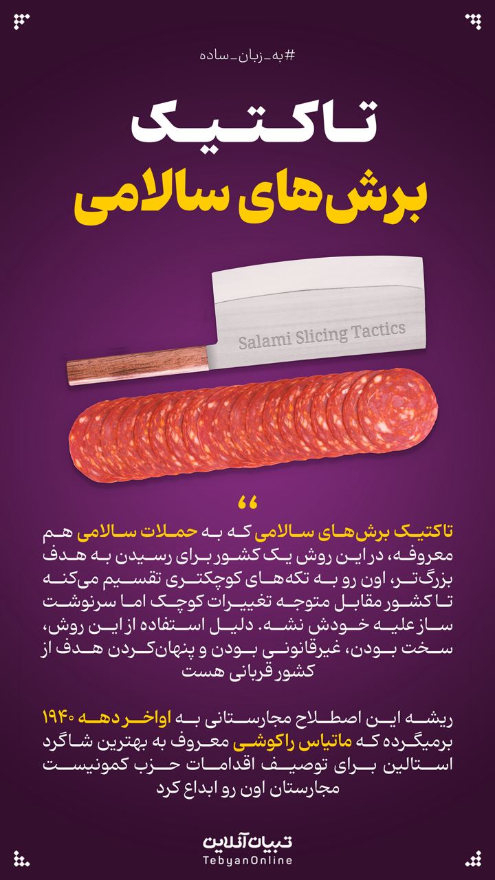 تاکنیک برش‌های سالامی در سیاست یعنی چی؟