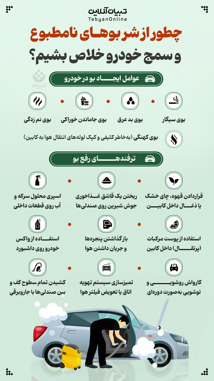 چطور از شر بوهای نامطبوع و سمج خودرو خلاص بشیم ؟