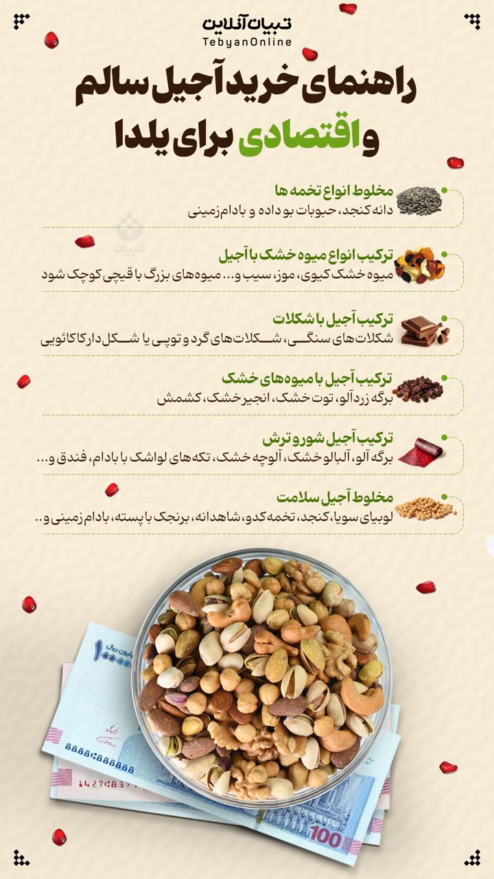راهنمای خرید آجیل سالم و اقتصادی برای یلدا