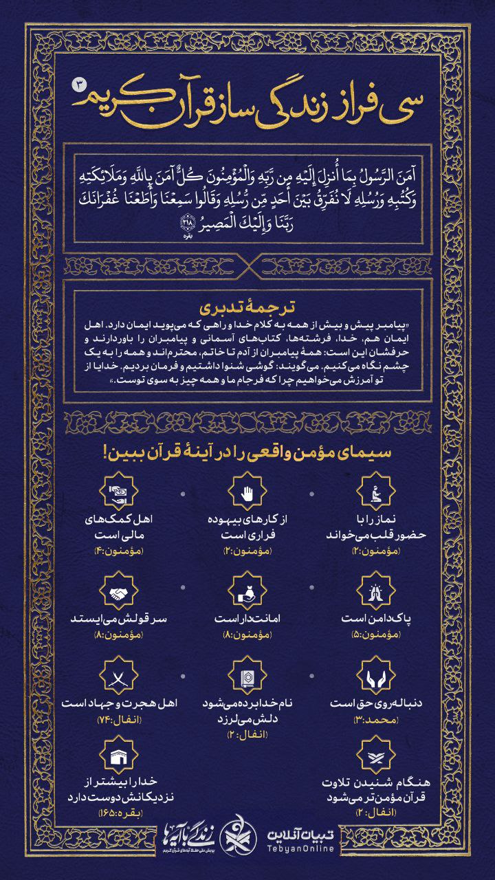 سی فراز زندگی‌ساز قرآن کریم (۳)