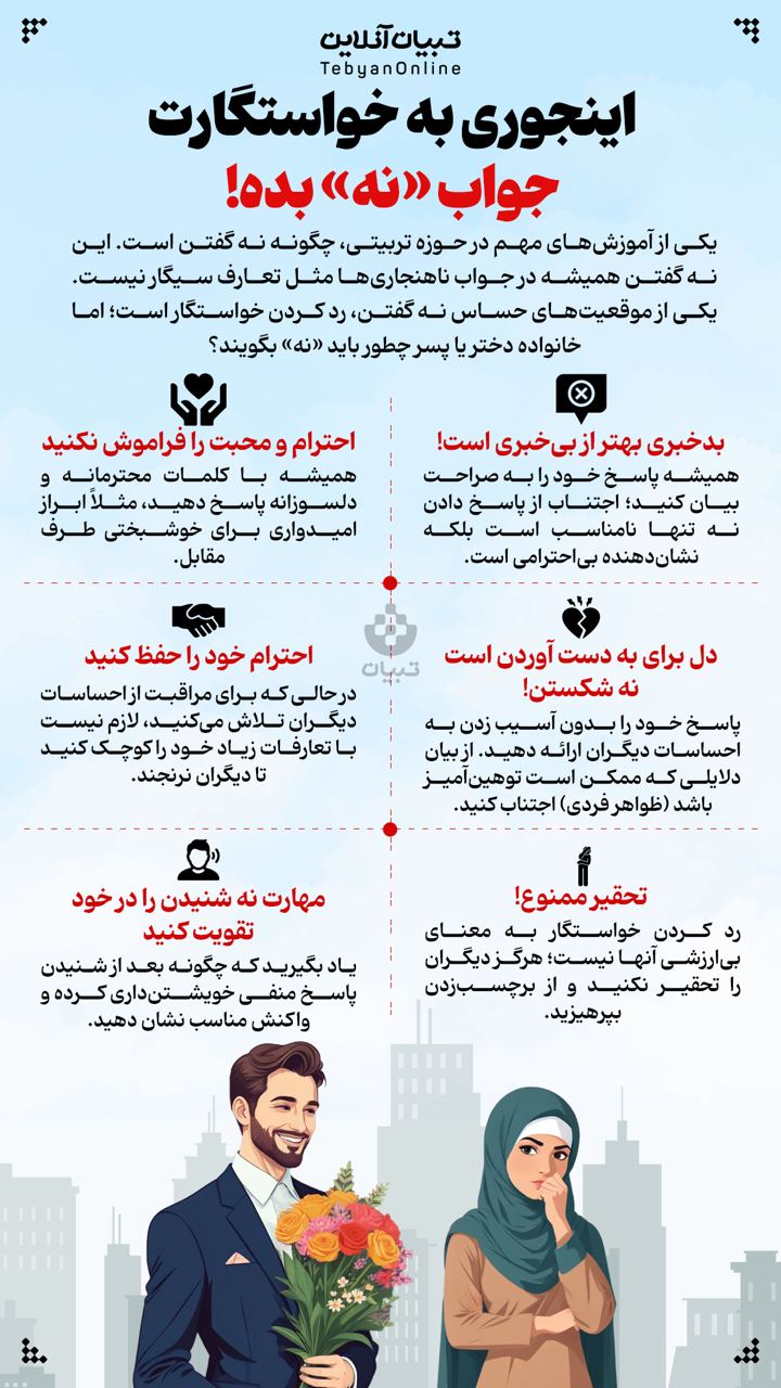 اینجوری به خواستگارت جواب «نه» بده!