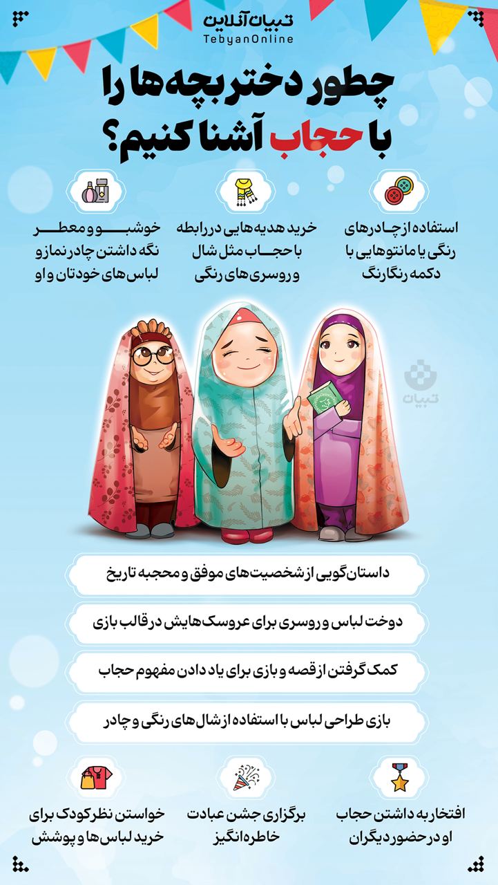 چطور دختر بچه‌ها را با حجاب آشنا کنیم ؟