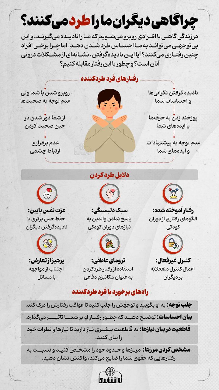 چرا دیگران ما را طرد می‌کنند؟