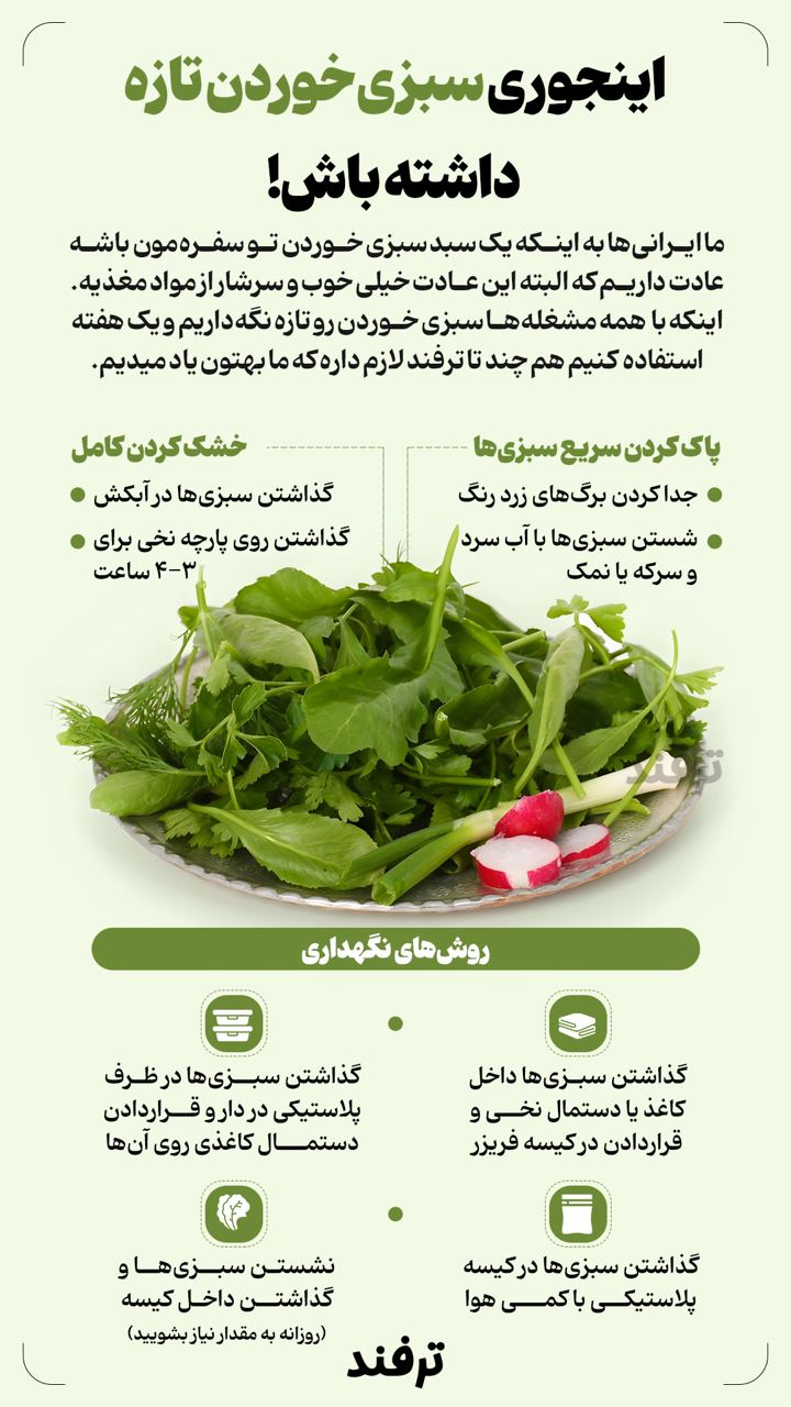 اینجوری سبزی خوردن تازه داشته باش