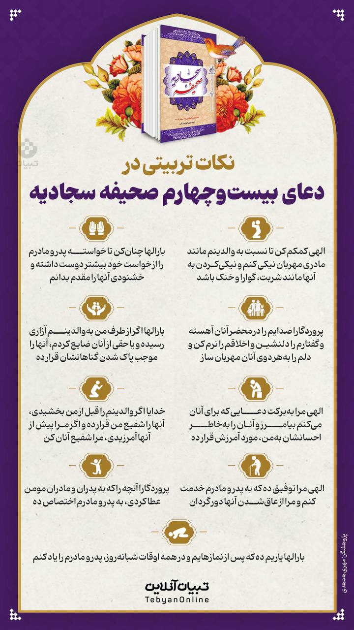 نکات تربیتی در دعای بیست و چهارم صحیفه سجادیه