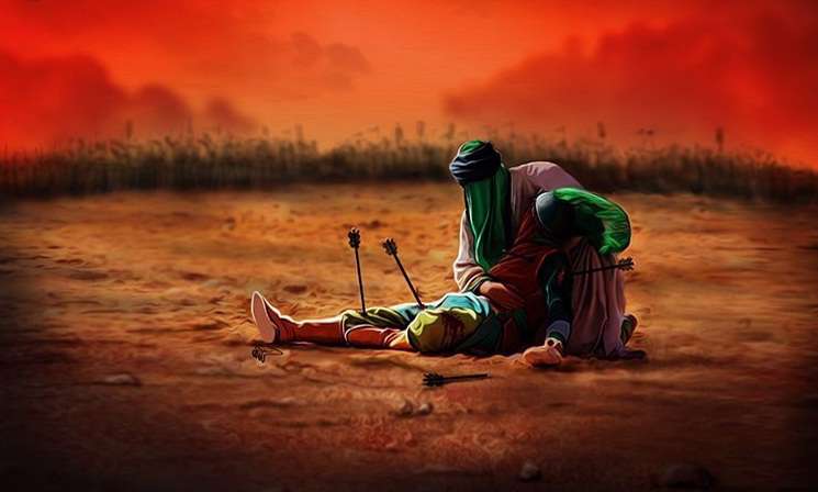 امام حسین(ع) و گذاشتن زبان در دهان علی اکبر(ع)