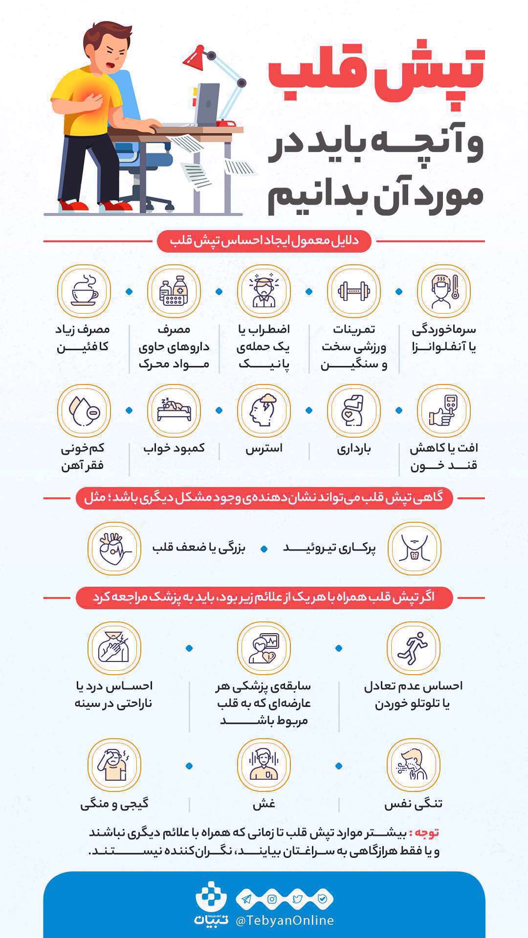 تپش قلب و آنچه باید در مورد آن بدانیم [اینفوگرافیک]